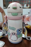 babycare小企鵝兒童保溫杯嬰幼兒寶寶保溫奶瓶水壺學(xué)飲直飲吸管杯兒童水杯 贈直通吸嘴- 背帶款萊莎粉-450ml 曬單實(shí)拍圖