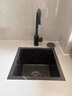 箭牌（ARROW）廚房納米黑色水槽大單槽304不銹鋼加厚家用洗菜盆洗碗池臺上中下 3孔黑納米(68*45)圓形龍頭全套 加厚SUS3 曬單實(shí)拍圖