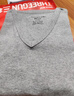 三槍?zhuān)═HREEGUN）舒膚純棉薄款V領(lǐng)男士秋衣秋褲內衣套裝男士秋冬薄款打底衫褲 淺麻灰 XL 175 曬單實(shí)拍圖