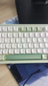 惠普（HP） K300有線(xiàn)輕音鍵盤(pán) 清新配色98配列多種背光電競吃雞筆記本臺式電腦外設辦公游戲鍵盤(pán) 青草綠三拼色白芯 曬單實(shí)拍圖