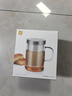 尚明（SAMADOYO）耐熱玻璃泡茶杯茶水分離不銹鋼過(guò)濾辦公茶杯帶蓋帶把透明水杯家用 透明500ml 曬單實(shí)拍圖