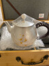 茂林銀樓銀壺蘭花999足銀茶具套裝銀茶壺茶杯茶道家用功夫泡茶壺主人杯 一壺4杯+1公道杯共約675g 曬單實(shí)拍圖