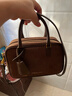 CHARLES&KEITH25冬新品復古絨面波士頓包保齡球包CK2-30151589-1 Mocha Brown摩卡棕 S 曬單實(shí)拍圖