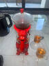 龍鳳呈祥玻璃懶人茶具套裝家用磁吸自動(dòng)茶具透明茶壺茶杯整套 龍鳳呈祥泡茶器（龍鳳杯架+蓋碗+公道杯）+6個(gè)杯子 1個(gè) 曬單實(shí)拍圖