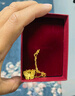 中銀億金花絲蝴蝶黃金項鏈女古法足金吊墜掛墜生日中秋節禮物送女友老婆 古法花絲蝴蝶吊墜+足金鏈-活動(dòng)款【金重約5.2g】 曬單實(shí)拍圖