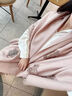 織錦樓刺繡羊毛圍巾女冬季新款媽媽生日禮物送長(cháng)輩保暖披肩禮盒 蘭亭玫瑰-粉咖 曬單實(shí)拍圖