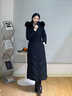 逐雅加厚長(cháng)款羽絨服女超厚加長(cháng)過(guò)膝超長(cháng)款到腳踝東北300g北方極寒修身 黑色 M 適合100-110斤 曬單實(shí)拍圖