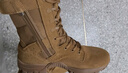 際華三五七六新式作戰靴碳板棕色高配版男作戰鞋超輕高幫側拉鏈耐磨訓練登山鞋 新式棕色作戰靴【高配牛皮】 42 =260【質(zhì)保一年，兩雙鞋墊】 曬單實(shí)拍圖