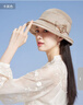 恒源祥 遮陽(yáng)帽女夏季2025新款桑蠶絲防曬帽媽媽奶奶大檐太陽(yáng)帽 奶茶色 曬單實(shí)拍圖