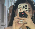 葉余貓咪豬豬蘋(píng)果16Pro手機殼iPhone15可愛(ài)14/13x套xsxr女promax全包 白色-奶油紋QQ031貓咪豬豬 [需要其他型號聯(lián)系客服#奶油紋 曬單實(shí)拍圖