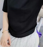 蕉下（beneunder）t恤女短袖打底衫棉便立得吸汗基礎百搭平價(jià)GP930漫暮黑M 曬單實(shí)拍圖
