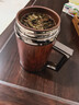 藏壺天下宜興紫砂杯男士茶杯養生保溫水杯商務(wù)辦公紫砂內膽木紋保溫杯 紅木紋  380ml 曬單實(shí)拍圖