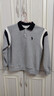左西童裝男童polo衫2025新款兒童衛衣撞色上衣秋裝外套潮 灰色 150 曬單實(shí)拍圖