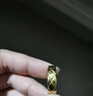 周六福黃金戒指5G足金亮面車(chē)花經(jīng)典幾何圖形彈性情侶對戒 計價(jià) 男戒18號-4.90g 曬單實(shí)拍圖