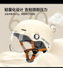 天騎頭盔 電動(dòng)車(chē)3c認證新國標A類(lèi)電瓶車(chē)半盔男女士夏季安全帽四季通用 米白色 曬單實(shí)拍圖