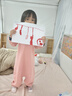 上寶麥秋款兒童連體睡衣加厚棉女童寶寶防踢睡衣家居服防著(zhù)涼 粉色110碼 曬單實(shí)拍圖