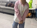 戴維貝拉（DAVE＆BELLA）兒童長袖t恤套頭衫男童上衣打底衫女童衣服2025秋裝新款小童服飾 粉色【現(xiàn)貨】 130 cm(建議身高120-） 曬單實(shí)拍圖