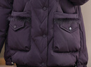 雅鹿女士羽絨服簡(jiǎn)約翻領(lǐng)修身顯瘦中老年媽媽裝保暖冬裝 香芋紫 180 曬單實(shí)拍圖