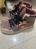 回力官方女鞋2026新款高幫厚底運動(dòng)鞋女士板鞋 粉色 37 曬單實(shí)拍圖