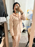 都市麗人女士睡衣女100%純棉長(cháng)袖長(cháng)褲寬松舒適秋季家居服可外穿 粉色 L 曬單實(shí)拍圖