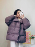 芭芙達妮棉服女款2025年最新款香芋紫色冬季小個(gè)子溫柔風(fēng)短版棉襖韓系棉衣 黑色 M :【105-120斤】 曬單實(shí)拍圖