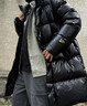 高梵黑金鵝絨服先鋒5.0六格男女同款25年新款中長(cháng)款泡芙羽絨服 黑色 M 曬單實(shí)拍圖