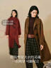 茵曼（INMAN）2025秋冬女裝新款羊駝毛桑蠶絲牛角扣雙面呢大衣長(cháng)款毛呢外套 駝色 M 163-167cm /111-120斤 曬單實(shí)拍圖