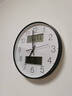Timess電波鐘掛鐘客廳鐘表掛墻家用2025款閃波萬(wàn)年歷溫濕度時(shí)鐘36cm 曬單實(shí)拍圖