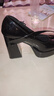 洛之潮店鋪美式高跟鞋設計感小眾法式小個(gè)子恨天高瑪麗珍鞋女黑色jk鞋子 黑色12cm升級版 37 曬單實(shí)拍圖