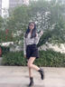 栢啟歆馬丁靴女款厚底時(shí)尚簡(jiǎn)約春秋冬粗跟甜酷單靴配裙子中筒通勤短靴子 黑色 36 曬單實(shí)拍圖