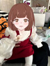 G.DUCKKIDS小黃鴨女童套裝春秋款連衣裙周歲女寶寶公主裙禮服兒童秋冬兩件套 紅色春秋套裝（花朵款夾子） 90 尺碼1~2歲【 80-90cm】 曬單實(shí)拍圖