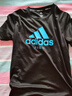 阿迪達(dá)斯 （adidas）短袖男春夏跑步休閑運(yùn)動(dòng)服圓領(lǐng)健身速干T恤 黑藍(lán)JUDO M  曬單實(shí)拍圖