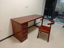 鵬能實(shí)木雙人書(shū)桌家用書(shū)柜組合學(xué)習桌臥室兩人位辦公桌現代簡(jiǎn)約電腦桌 書(shū)桌+實(shí)木牛角椅*1【備注顏色】 160cm*60cm*75cm【單人位】 曬單實(shí)拍圖