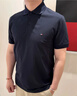 TOMMY HILFIGER【輕系列】夏季男裝撞色鑲邊翻領(lǐng)POLO/珠地棉商務(wù)修身純色短袖T恤 【修身款】深海藏青CJM M （推薦：130-140斤） 曬單實(shí)拍圖
