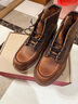 RED WING紅翼1907工裝靴6寸經(jīng)典方頭D頭油鞣皮牛皮男靴馬丁靴 銅褐色 8 (美碼D頭) 曬單實(shí)拍圖