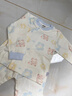 優(yōu)奇新生嬰兒分體套裝純棉寶寶秋衣秋褲初生兒兩件套滿月服嬰兒睡衣 曬單實拍圖
