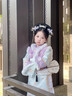 安妮優(yōu)兒格格服女童古裝清朝秋冬加厚兒童冬季漢服中國風(fēng)唐裝滿(mǎn)族拜年服裝 紫色加絨加厚 150 曬單實(shí)拍圖