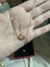 周六福（ZLF）  18K金鉆石項鏈女四芒星月心形母貝鏈墜miss系列送女友節(jié)日禮物 40+5cm尾鏈 曬單實拍圖