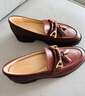 Clarks其樂(lè )英倫系列女鞋新款牛皮樂(lè )福鞋通勤平底單鞋一腳蹬皮鞋 深棕色 261807074 36 曬單實(shí)拍圖