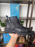 IYUZ品牌輕奢男鞋新款通勤黑色馬丁靴百搭加絨工裝靴真皮商務(wù)休閑靴男 黑色-高端男鞋 42 曬單實(shí)拍圖