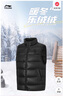李寧兒童馬甲秋冬季新款男童女中大童青少年加厚羽絨運動(dòng)外穿輕薄背心 黑色 170 曬單實(shí)拍圖