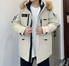 波司登（BOSIDENG）極寒90鵝絨羽絨服冬季男女款一手長(cháng)大毛領(lǐng)保暖加厚外套 冰霜白8786 M 165/88A 曬單實(shí)拍圖