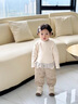 班喜迪女童褲子冬裝2026新款洋氣加絨夾棉童裝女寶寶兒童束腳棉褲秋冬款 卡其 80 曬單實(shí)拍圖