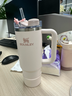 STANLEY巨無霸吸管杯水杯保溫杯不銹鋼杯子大容量887ML-晶粉色禮物 曬單實(shí)拍圖