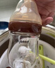 世喜新生兒防脹氣奶瓶0-1個(gè)月玻璃嬰兒仿母乳奶嘴160ml奶嘴孔隨機發(fā) 曬單實(shí)拍圖