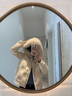 哲詩(shī)凡2025冬新海寧年輕壓花綿羊皮衣真皮羽絨服女短款狐貍毛領(lǐng)皮草外套 米白色 M 95斤--105斤 曬單實(shí)拍圖