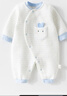 歡喜小熊 嬰兒衣服春秋保暖睡衣嬰幼兒三層夾棉哈衣爬服女寶時尚連體衣 歡樂點(diǎn)點(diǎn)-藍(lán)色 80cm (建議10-18月身高73-80cm) 曬單實(shí)拍圖