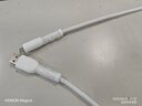 適用華為66W充電器保護套適用于Mate60/nova8pro榮耀50/70/80數據 簡(jiǎn)約白兩頭1米纏繞保護整條數據 曬單實(shí)拍圖
