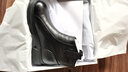 百麗（Belle）復(fù)古擦色時(shí)裝羊皮靴女2025冬新商場同款真皮粗跟短靴E5S1DDD5預(yù)售 黑色-絨里 38 曬單實(shí)拍圖