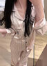 維多利亞的秘密（Victoria's Secret）田曦薇同款 宅度假水光綢家居服絲滑親膚長袖長褲睡衣套裝 曬單實拍圖